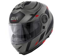 Casco Modulare Givi X.21 Evo Number Titanio Opaco Nero Rosso XL