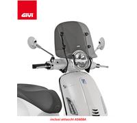 GIVI Cupolino Fumè con Attacchi 28,5x45,5cm per Vespa Primavera 125 2014-2025