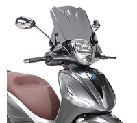 GIVI CUPOLINO FUME PIAGGIO BEVERLY 125IE 300IE 350 2010-20 + ATTACCHI
