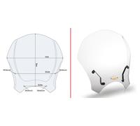 GIVI CUPOLINO SOLO LASTRA TRASPARENTE per ROYAL ENFIELD INTERCEPTOR 650 2019