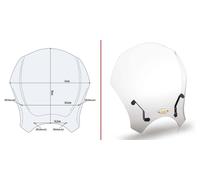 GIVI CUPOLINO UNIVERSAL TRASPARENTE 140A