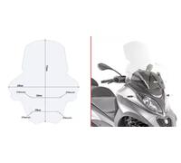 GIVI D5613ST SOLO PARABREZZA ALTO TRASPAR. PIAGGIO MP3 350 400 500 SPORT 18-21