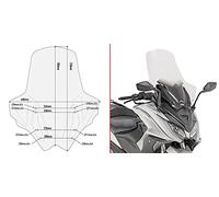 givi d6110st paravento compatibile con kymco ak 550 2017 2018 2019 2020 2021 2022 mototopgun
