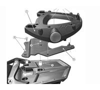 Givi E228 Piastra di supporto Monokey valigetta per Yamaha FJR 1300 - '06/'09 - con piastra M5