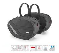 GIVI EASY11 NEW Coppia di borse laterali espandibili da 18 a 25 lt