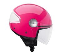 GIVI H107FSMPK54 HPS 10.7 Mini casco jet, grafica estiva, colore rosa laccato