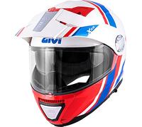 GIVI HX33FDVWR58 Casco, Bianco/Rosso/Blu, M