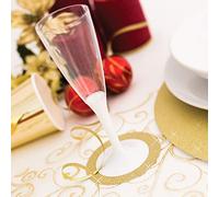 Givi Italia 45504 6 sottobicchieri glitter, oro, 8.5 cm