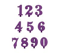 Givi Italia candelina Numero 2 Due Viola Glitterata Glitter Compleanno