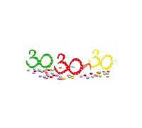 Givi Italia- Conf. 6 Occhiali Carta Numero 30 Anni Colorati-Accessori Compleanno Adulto, Assortiti, 50116
