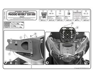 GIVI KIT Att. post piastra Bauletto M.Lock per PIAGGIO Beverly 125-250-400 04-07