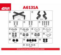 GIVI Kit Attacchi Staffe per Parabrezza 6131S per KYMCO Agility NX 125 2026