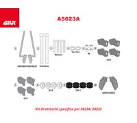 GIVI Kit Attacchi/Supporti Parabrezza 5623A, 5623S per PIAGGIO Liberty 150 2025
