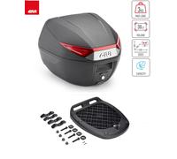 GIVI Kit Bauletto MONOLOCK 30 lt con catadiottri rossi + Piastra universale