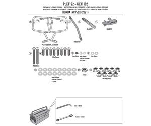 GIVI KIT Portavaligie laterale Monokey per Honda NC750X 2021 2022