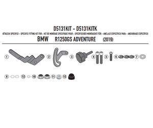 GIVI kit spoiler Attacchi Parabrezza per BMW R 1250 GS/Adventure 2019 - 2022