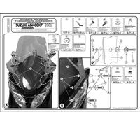 GIVI Kit Spoiler Attacchi Parabrezza per Suzuki Burgman 400 2006 - 2016