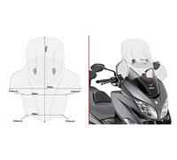 Parabrezza Scorrevole GIVI AIRFLOW Trasparente Per SUZUKI Burgman 400 2017-2025