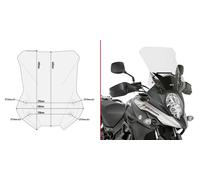 Parabrezza GiVi trasparente 440 x 430mm per Suzuki DL 650 V-Strom