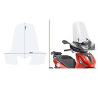 GIVI PARABREZZA PIAGGIO BEVERLY 300 400 HPE 2021-25 + ATTACCHI