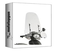 givi parabrezza trasparente 6704a + attacco compatibile con aprilia scarabeo 50 2014 2015 2016 2017 2018 2019 2020 MOTOTOPGUN