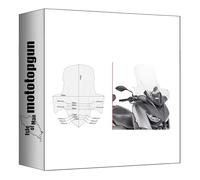 givi parabrezza trasparente d2136st compatibile con yamaha x-max 300 2017 2018 2019 2020 2021 2022 MOTOTOPGUN