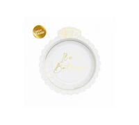 Givi Piatti in carta corona (8 pz) - Battesimo Oro 20 cm