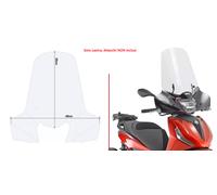 5616A - Parabrezza Givi Trasparente 58x68 Piaggio Beverly 300-400 HPE (21-22)