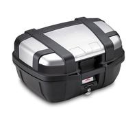 GIVI TOP CASE TRK52N TREKKER VALIGIA NERA 52 lt. con finitura in alluminio
