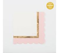 Givi Tovaglioli con Smerlo Chic 3 Veli 33 x 33 Cm Cf 16 Pz Rosa