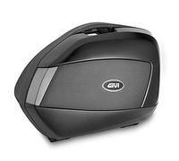 Coppia Valigie Laterali Givi V35NT Tech nere goffrate con cover nera - 35 litri