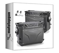 givi valigie laterali obkev44bl + obkevs33br monokey cam-side trekker outback evo smart alluminio nero + serratura 77 lt + attacco compatibile con bmw r 1250 gs 2019 2020 2021 2022 2023 mototopgun