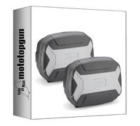 givi valigie laterali trk35bnpack2 monokey trekker lite grigio 70 lt + attacco compatibile con benelli trk 502 x 2020 2021 2022 2023 2024 mototopgun