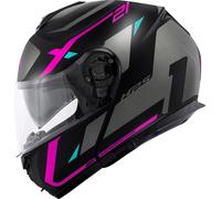 Givi X.21 Evo Number, casco ribaltabile M (58) male Opaco Nero/Grigio/Fucsia