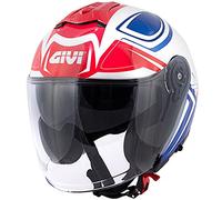 GIVI X.22 Planet Hyper Casco a getto Bianco/Blu/Rosso M (58)