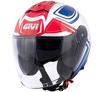 GIVI X.22 Planet Hyper Casco a getto Bianco/Blu/Rosso S (56)