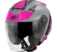 Givi X.25 Target, casco jet donne XS (54) female Opaco Grigio/Fucsia/Nero