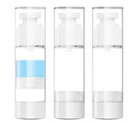 GIVITASOT - Bottiglie di pompa airless da 1 oz/30 ml, confezione da 3 bottiglie di pompa di dimensioni da viaggio, flaconi da viaggio cosmetici all'aspirapolvere per lozione, creme, fondotinta,