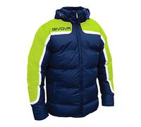 Givova Antartide, Giubbotto Calcio Uomo, Multicolore (Blu/Giallo Fluo), 2XS