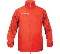 Givova Basico - Giacca da pioggia, abbigliamento squadra di calcio, Red, L