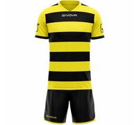 Givova Completo da rugby Maglia con pantaloncini nero/giallo nero L