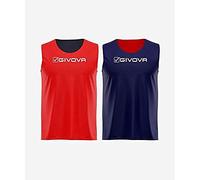 Givova Double, Casacca Sportiva Uomo, Multicolore (Rosso/Blu), XL