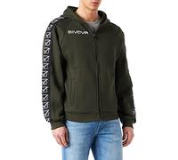 GIVOVA BA10-0051-S Felpa Full Zip Band, Verde Militare, S
