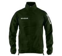 Givova Giacca impermeabile Rain Jacket Wind Verde militare/bianco Taglia 2XL