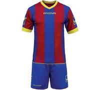 GIVOVA KIT CATALANO MC AZZURRO/GRANATA Tg. XL