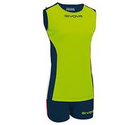 GIVOVA Kit Volley Piper Giallo Fluo/Blu Tg. XS