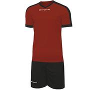 Givova KITC59, Kit Revolution Unisex - Bambino, Granata/Nero, 2XS