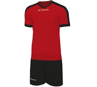 Givova KITC59, Kit Revolution Unisex - Bambino, Rosso/Nero, 2XS