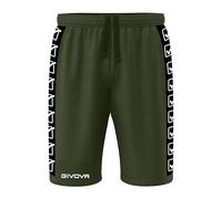 GIVOVA Pantaloncini Atletici Uomo, Cotone Terry (IT, Testo, XXL, Regular, Regular, Verde Militare)