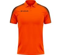 GIVOVA Polo Club Maglietta, Arancio Fluo/Nero, XL Unisex-Adulto